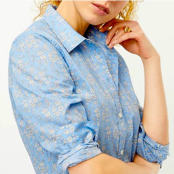 J. Crew Slim-Fit Shirt in Liberty Capel Floral, Size 2 - Picture 1 of 5